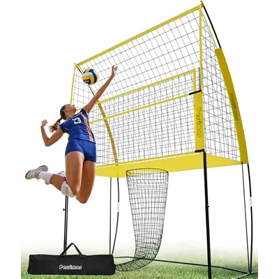 Training Net System,7 Adjustable Heights Practice Equipment Net Station,Improve Volleyball