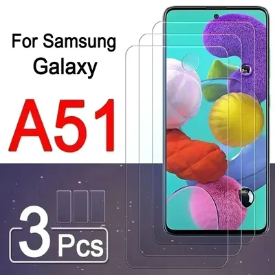 3PCS Tempered Glass Screen Protector For Samsung A51 4G 5G Protective Film