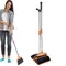 Standing Dustpan And Broom Set Foldable Broom With Dust Pan Household Cleaning Tool For Home Indoor