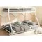 Bunk Beds, Metal Bunk Bed, Twin Over Full Size Beds with Sturdy Guard Rail & Removable Ladder,