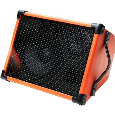 Guitar Amplifier- Portable Bluetooth Speaker 100W, 6 Inputs,3 Band EQ,Orange