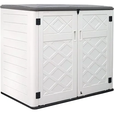 Larger Outdoor Storage Shed Weather Resistance, Horizontal Storage Box Waterproof for Garden,