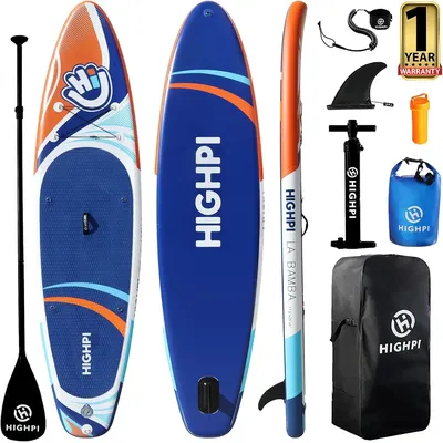 Inflatable Stand Up Paddle Board 11'x33''x6''W Premium SUP Accessories, Backpack, Wide Stance, Surf