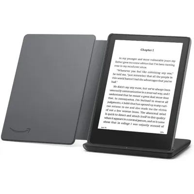 Kindle Paperwhite Edition (32 GB), Fabric Cover - Black, and Wireless Charging Dock