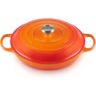 Enameled Cast Iron Signature Braiser, 3.5 qt., Flame