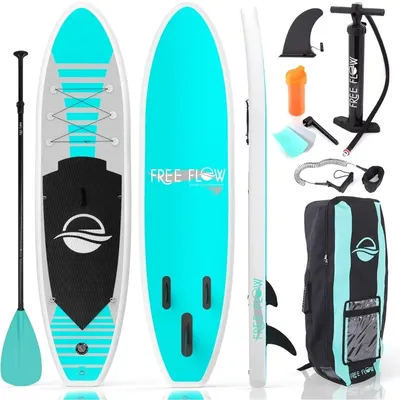 Paddle Board Inflatable - Non-Slip SUP Paddle Board Paddle, Pump, Leash, and Accessories - Fun Water