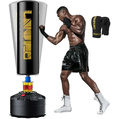 Ccjlekäro punching bag 70 "with boxing gloves, heavy boxing bag with stand for adult teens,