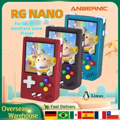ANBERNIC RG Nano Mini Retro Handheld Game Console Portable Classic Gaming Player 1.54" IPS Screen