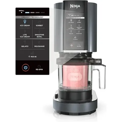 Ninja NC299AMZ CREAMi Ice Cream Maker, for Gelato, Mix-ins, Milkshakes, Sorbet, Smoothie Bowls &