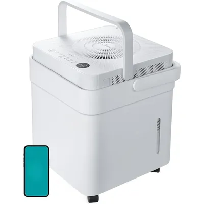 Cube 50 Pint Dehumidifier for Basement and Rooms at Home for up to 4,500 Sq. Ft., Smart Control,
