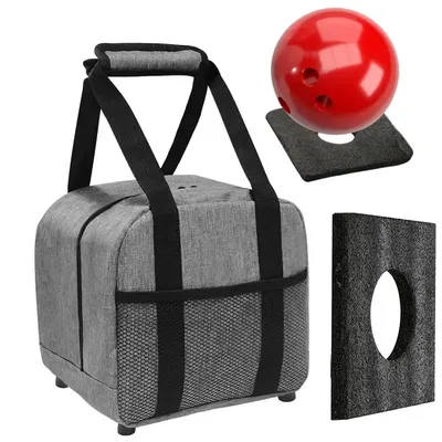 Single Bowling Tote Bag with Ball Holder Bowling Bag With Padded Ball Holder Bowling Ball Bag Shoes