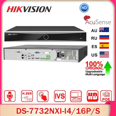 Hikvision Network Video Recorder DS-7732NXI-I4/16P/S 4K 1U 32CH 16POE Acusense 4SATA NVR AI By