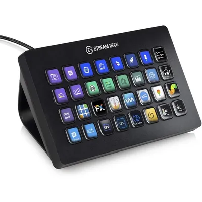 Stream Deck XL – Advanced Studio Controller, 32 macro keys, trigger actions in apps and software