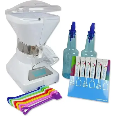 SNOWIE - Little Snowie Max Snow Cone Machine, Premium Shaved Ice Maker, Powder Sticks Syrup Mix,