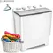 Mini Twin Tub Washing Machine with Drying Rack&10 Hangers, 20 lbs Washer Mini Compact Laundry