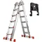 Removable Tool Tray with Stabilizer Bar, 330 lbs Weight Rating Telescoping Ladder for Household or