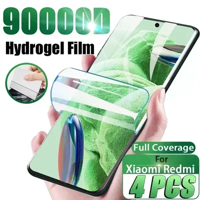 HD Hydrogel Film For Xiaomi Redmi Note 13 12 11 11T 11S Pro Plus Full Cover Screen Protector Redmi