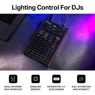 Professional DMX DJ Lighting Controller with 3 Months SoundSwitch Software Access and DMX Lights and