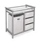 Basket Modern Baby Changing Table with Laundry Hamper 3 Storage Drawers and Pad, Diaper Change