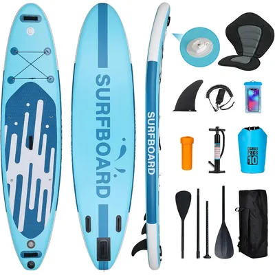 Inflatable Stand Up Paddle Board with Pulp Board, Kayak Seat, Non-Skid, etc， Ultralight Inflatable