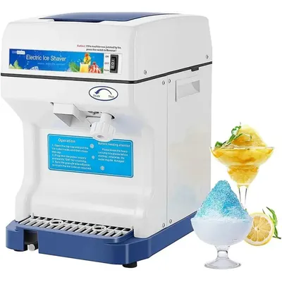 er Snow Cone Maker Machine 265lbs/hr for Home and Commercial Use Blue