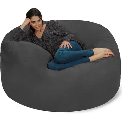 Bean Bag Chair: Giant 5' Memory Foam Furniture Bean Bag - Big Sofa with Soft Micro Fiber Cover -