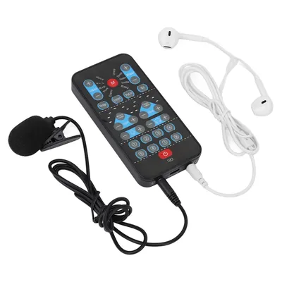 8 Sound Effects Mini Voice Changer Card Support Multi Languages Beautification Handheld Sound Card