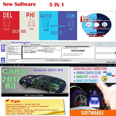 2023 Latest Autocoms 2021.11+Delphis 2021.10b with keygen+ For Delphi 2017 r3 Keygen+IMMO OFF