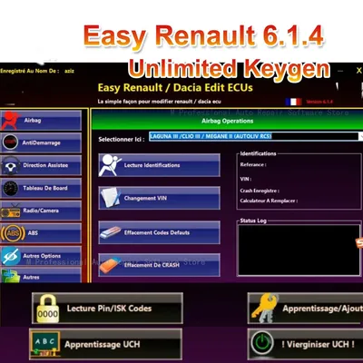 Software fácil Renault 6.1.4 para programador ECU Renault, teclas de tarjeta de Airbag Clear Crash,