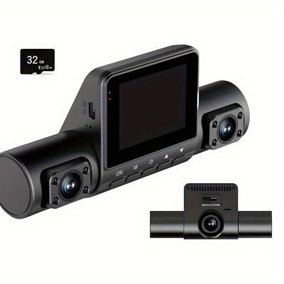 TEMU Gyioeupt 4- Cam, 1080p Hd, , , , Ips , Adhesive , , , Rear , , Compatible 12-24v Vehicles, Supports Laptop, Part Location, Universal Driving , 30fps Frame , No Battery Required