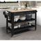 Durable Kitchen Cart with Solid Wood Tabletop,57 inch Rolling Kitchen Island with Storage