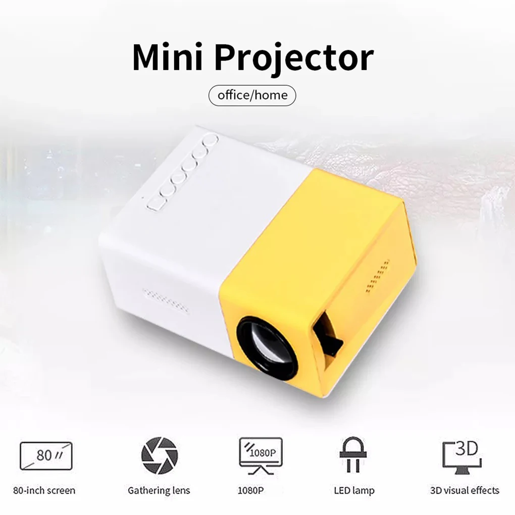 Yg300 Mini-Projektor tragbare Heimkino Smart-TV-Laser Beamer 3D-Kino führte Video projektor für 1920x1080 Film über HD-Port Image