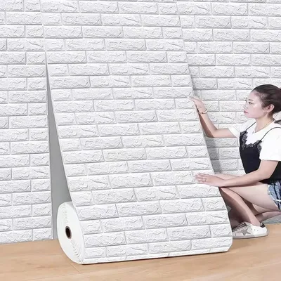 70x500cm 3d Wanda uf kleber Nachahmung Ziegel Tapeten Antik ollision Schwamm Wanda uf kleber Wandbild Schlafzimmer dekorativ Image
