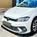 Gloss Nero R Stile Paraurti Anteriore Lip Spoiler Splitter Per VW Polo 8 AW 1.0 TSI TGI Mpi