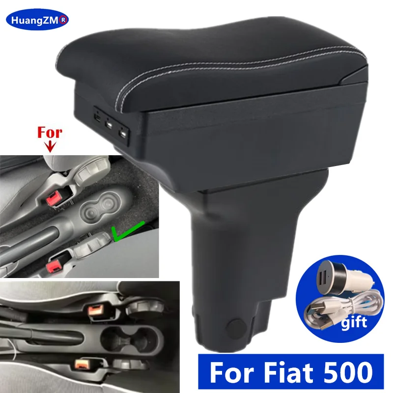 Scatola bracciolo per auto per Fiat 500 scatola bracciolo per Fiat CRONOS Scatola portaoggetti centrale Interni Dedicato Retrofit intensificare accessori auto