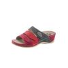 Pantolette MUBB, Damen, Gr. 41, rot (rot, grau), Veloursleder, klassisch, Schuhe