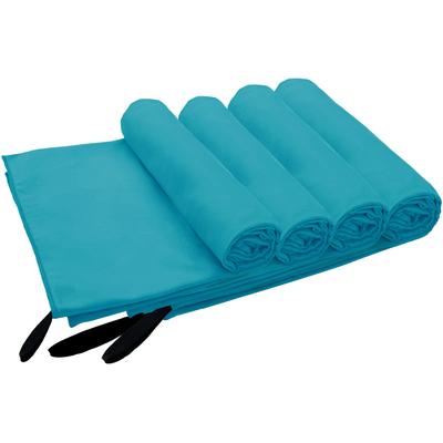 Reisehandtuch MY HOME "Xavi, 4 x 60x120cm, ideal als Sporthandtuch, Reisehandtuch", blau, B:60cm L:120cm, Microfaser, Mikrofaser, Handtücher (Packung), als Serie und Set, sehr leicht, kompakt, schnelltrocknend, Mikrofaser Image