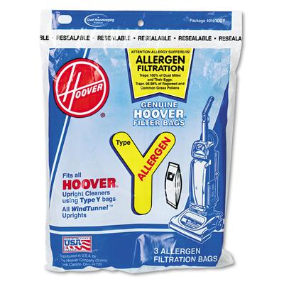 Hoover Commercial Disposable Allergen Filtration Bags for Commercial WindTunnel Vacuum, 3/Pack (HVR4010100Y) Hoover® Commercial Vacuum Accessories