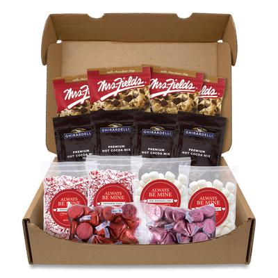 Snack Box Pros Always Be Mine Valentine's Day Box, Cocoa/Marshmallows/Candy/Cookies, 5 lb Box, 14 Packets/Box, Ships in 1-3 Business Days (GRR70000119