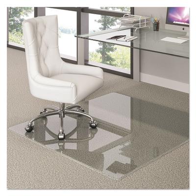 deflecto Premium Glass All Day Use Chair Mat - All Floor Types, 44 x 50, Rectangular, Clear (DEFCMG70434450) Each deflecto® Chair Mats