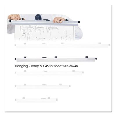 Safco Sheet File Hanging Clamps, 100 Sheets Per Clamp, 36" Length, 6/Carton (SAF50046) Case of 6 Safco® Sheet File Racks/Clamps