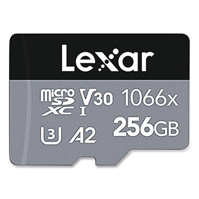 Lexar Professional SILVER Series microSDXC Memory Card, UHS-I, V30 Class 10, 256 GB (LXRLMS1066256GB) Each Lexar™ Memory Cards