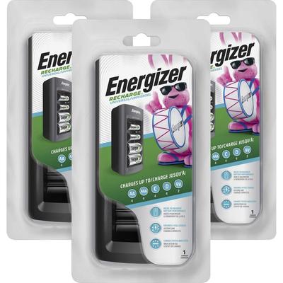 Energizer Family Size NiMH Battery Charger, 3/Carton, 7 Hour ChargingAA, AAA, C, D, 9V (EVECHFCCT) Case of 3 Energizer®