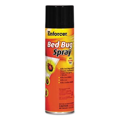 Enforcer Bed Bug Spray, For Bed Bugs/Dust Mites/Lice/Moths, 14 oz Aerosol Spray, 12/Carton (AMREBBK14) Enforcer® Insecticides