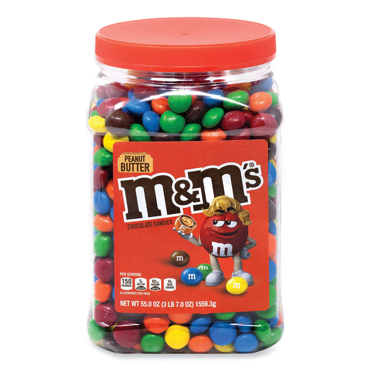 M & M's Peanut Butter Milk Chocolate Candy Jar, 55 oz Jar, Ships in 1-3 Business Days (GRR22002034) Each M & M's® Candy, Gum & Mints