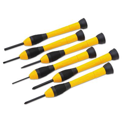 Stanley Tools 6-Piece Precision Screwdriver Set, Black/Yellow (BOS66052) Set of 6 Stanley Tools® Automotive Tools