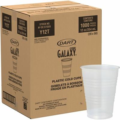 Solo Conex Galaxy Polystyrene Plastic Cold Cups, 12oz, 1000/Carton (SCCY12T) Case of 1000 Dart® Drinking Cups