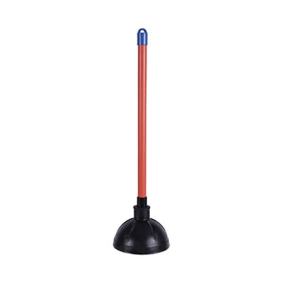 Boardwalk Toilet Plunger, 18" Plastic Handle, 5.63" dia, Red/Black (BWK09201EA) Each Boardwalk® Toilet Plungers