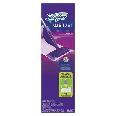 Swiffer WetJet Mop, 11 x 5 White Cloth Head, 46" Purple/Silver Aluminum/Plastic Handle (PGC92811KT) 1 Kit Swiffer® Floor Dusters & Accessories