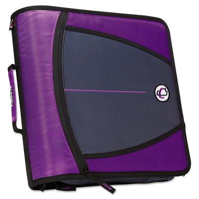 Case it Large Capacity Zipper Binder, 3 Rings, 3" Capacity, 11 x 8.5, Purple (CAED145PP) Each Case it™ Binders